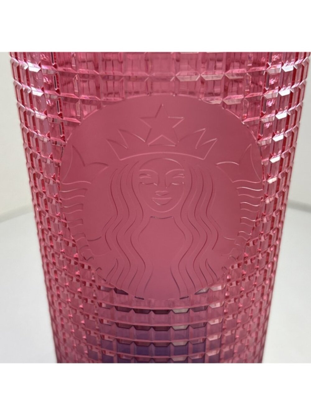 Starbucks 2022 Watermelon Pink /Purple Gradient 24oz Venti Tumbler no straw Flaw - Picture 3 of 6